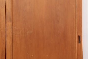 アンティーク建具　和製アンティーク　大正昭和初期　上手物!ヒノキ材が味わい深い板戸4枚セット(建具、引き戸)(R-044081)