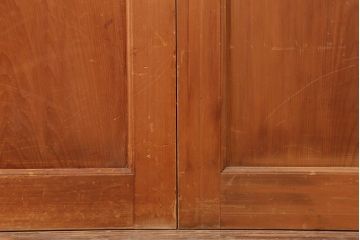 アンティーク建具　和製アンティーク　大正昭和初期　上手物!ヒノキ材が味わい深い板戸4枚セット(建具、引き戸)(R-044081)