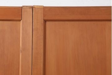 アンティーク建具　和製アンティーク　大正昭和初期　上手物!ヒノキ材が味わい深い板戸4枚セット(建具、引き戸)(R-044081)