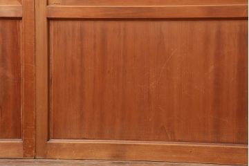 アンティーク建具　上手物　昭和初期　裏障子付き　万本格子戸4枚セット(帯ガラス戸、引き戸)(R-044082)