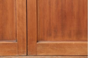 アンティーク建具　上手物　昭和初期　裏障子付き　万本格子戸4枚セット(帯ガラス戸、引き戸)(R-044082)