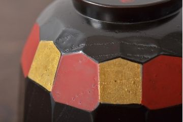 昭和期　平安象彦　八千代椀五客　九寸盆付(丸盆、共箱)(R-044109)