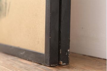 レトロ建具　昭和レトロ　トクサ(木賊)が和の雰囲気を演出するふすま2枚セット(建具、引き戸、仕切り戸)(R-044113)
