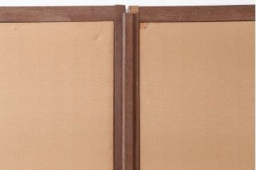 レトロ建具　昭和レトロ　桃色と花の意匠が愛らしいふすま4枚セット(建具、引き戸、仕切り戸)(R-044115)