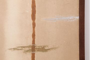 レトロ建具　昭和レトロ　桃色と花の意匠が愛らしいふすま4枚セット(建具、引き戸、仕切り戸)(R-044115)