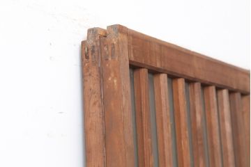 アンティーク建具　昭和レトロ　細身のシルエットが魅力のガラス格子戸2枚セット(ガラス戸、引き戸、建具)(R-044119)