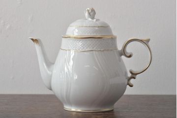 中古　ハンガリー　HOLLOHAZA(ホロハーザ)　Pannonia(パノニア)　ティーポット(洋食器)(R-044124)