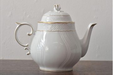 中古　ハンガリー　HOLLOHAZA(ホロハーザ)　Pannonia(パノニア)　ティーポット(洋食器)(R-044127)