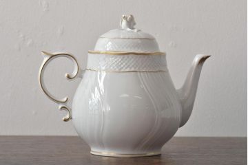 中古　ハンガリー　HOLLOHAZA(ホロハーザ)　Pannonia(パノニア)　ティーポット(洋食器)(R-044128)