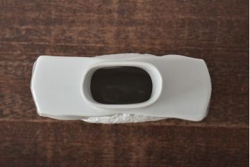 ヴィンテージ雑貨　ドイツ　TIRSCHENREUTH(ティルシェンロイト)　化石模様　アンモナイト　フラワーベース(花瓶、花器、ビンテージ)(R-044130)