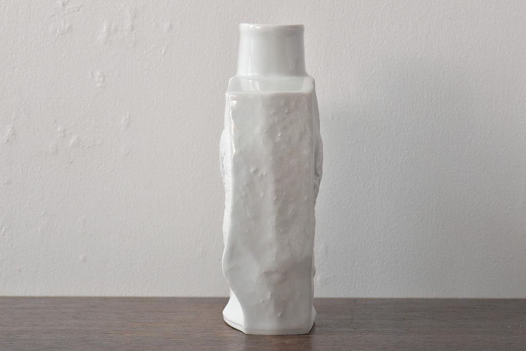 ヴィンテージ雑貨　ドイツ　TIRSCHENREUTH(ティルシェンロイト)　化石模様　アンモナイト　フラワーベース(花瓶、花器、ビンテージ)(R-044130)