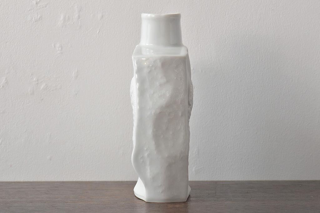 ヴィンテージ雑貨　ドイツ　TIRSCHENREUTH(ティルシェンロイト)　化石模様　アンモナイト　フラワーベース(花瓶、花器、ビンテージ)(R-044130)