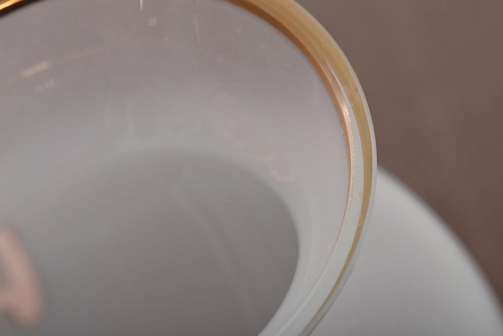 ヨーロッパ製　ピンクアイリス　フロストガラスのフラワーベース(花瓶、花器)(R-044131)