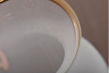 ヨーロッパ製　ピンクアイリス　フロストガラスのフラワーベース(花瓶、花器)(R-044131)