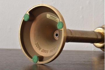 デンマーク製　Ronhoff　真鍮　気品のある切子の燭台(卓上ランプ、テーブルランプ、北欧)(R-044132)