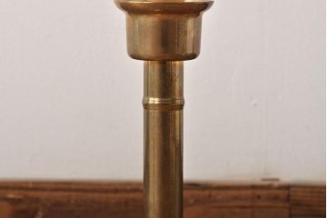デンマーク製　Ronhoff　真鍮　気品のある切子の燭台(卓上ランプ、テーブルランプ、北欧)(R-044132)