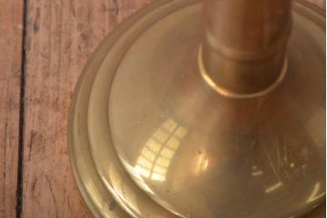 デンマーク製　Ronhoff　真鍮　気品のある切子の燭台(卓上ランプ、テーブルランプ、北欧)(R-044132)
