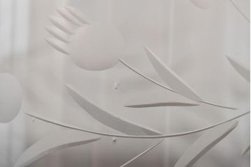 デンマーク製　Ronhoff　真鍮　気品のある切子の燭台(卓上ランプ、テーブルランプ、北欧)(R-044132)