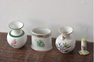 中古　ハンガリー　HEREND(ヘレンド)　ミニチュアベース・ディスプレイ雑貨(フラワーベース、花瓶、花器、置物)(R-044135)