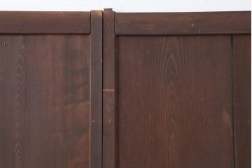 アンティーク建具　レトロモダンな障子帯戸2枚セット(板戸、引き戸)(R-044137)