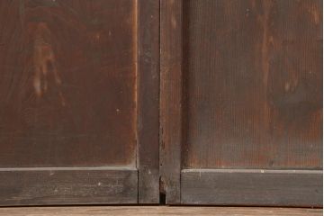 アンティーク建具　レトロモダンな障子帯戸2枚セット(板戸、引き戸)(R-044137)