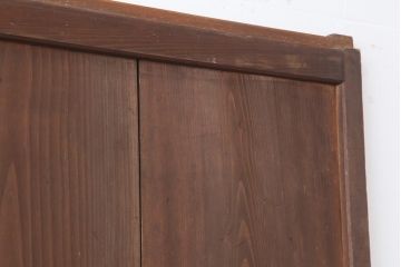 アンティーク建具　レトロモダンな障子帯戸2枚セット(板戸、引き戸)(R-044137)