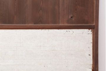 アンティーク建具　レトロモダンな障子帯戸2枚セット(板戸、引き戸)(R-044137)