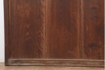 アンティーク建具　レトロモダンな障子帯戸2枚セット(板戸、引き戸)(R-044137)