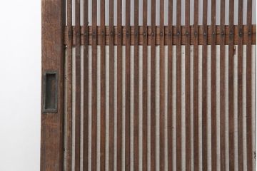 アンティーク建具　和モダンな万本格子戸4枚セット(障子戸、引き戸)(R-044138)