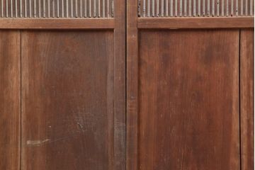 アンティーク建具　和モダンな万本格子戸4枚セット(障子戸、引き戸)(R-044138)