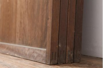 アンティーク建具　和モダンな万本格子戸4枚セット(障子戸、引き戸)(R-044138)
