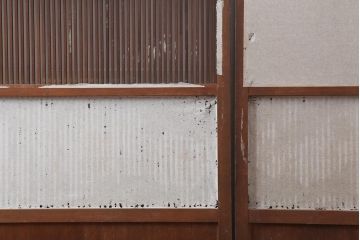 アンティーク建具　和モダンな万本格子戸4枚セット(障子戸、引き戸)(R-044138)