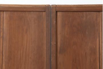 アンティーク建具　和製アンティーク　和モダンなインテリアにおすすめな障子帯戸2枚セット(引き戸、建具)(R-044139)