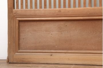 アンティーク建具　幅広サイズ　ガラス入り　和の風情漂う格子戸2枚セット(ガラス戸、建具、引き戸)(R-044143)