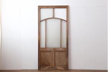 アンティーク建具　和製アンティーク　大正ロマン　桟のデザインがおしゃれなガラス戸1枚(引き戸、建具)(R-044144)