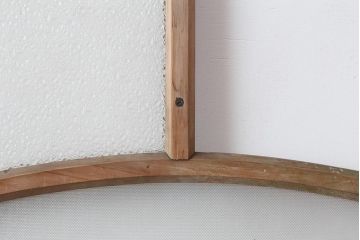 アンティーク建具　和製アンティーク　大正ロマン　桟のデザインがおしゃれなガラス戸1枚(引き戸、建具)(R-044144)