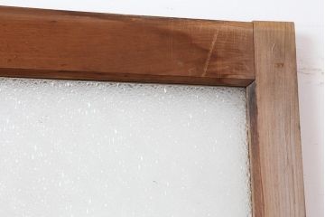 アンティーク建具　和製アンティーク　大正ロマン　桟のデザインがおしゃれなガラス戸1枚(引き戸、建具)(R-044144)