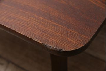 アンティーク家具　昭和レトロ　昭和初期　栓材　素朴さと味のある風合いが魅力の豆ちゃぶ台(ローテーブル、花台)(R-044148)