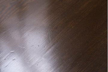 アンティーク家具　和製アンティーク　昭和初期　栓材　素朴なぬくもりが魅力のレトロな丸ちゃぶ台(座卓、ローテーブル、花台)(R-044149)