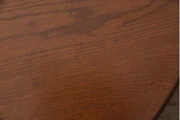 アンティーク家具　和製アンティーク　昭和初期　栓材　素朴なぬくもりが魅力のレトロな丸ちゃぶ台(座卓、ローテーブル、花台)(R-044150)