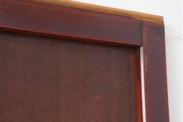 アンティーク建具　大正昭和初期　大正ロマン　柾目のまっすぐな木目が目を引く帯戸2枚セット(引き戸、板戸、建具)(R-044155)