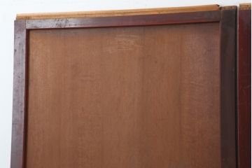 アンティーク建具　大正昭和初期　大正ロマン　柾目のまっすぐな木目が目を引く帯戸2枚セット(引き戸、板戸、建具)(R-044155)