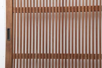 アンティーク建具　和製アンティーク　 昭和初期　和の風情漂う格子戸2枚セット(建具、引き戸)(R-044161)