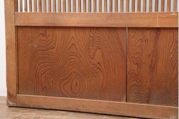 アンティーク建具　和製アンティーク　 昭和初期　和の風情漂う格子戸2枚セット(建具、引き戸)(R-044161)