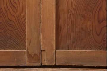 アンティーク建具　和製アンティーク　 昭和初期　和の風情漂う格子戸2枚セット(建具、引き戸)(R-044161)