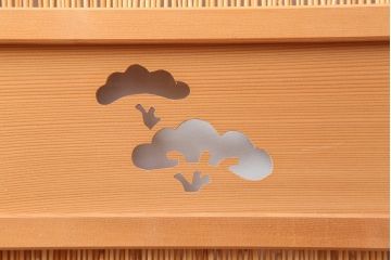 ビンテージ建具　和製ビンテージ　昭和後期　上品な和の雰囲気を高める御簾戸2枚セット(簾戸、簀戸、葭戸、夏障子、夏戸、葦戸)(R-044162)