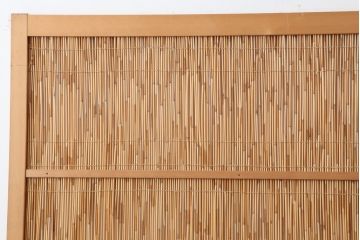 ビンテージ建具　和製ビンテージ　昭和後期　上品な和の雰囲気を高める御簾戸2枚セット(簾戸、簀戸、葭戸、夏障子、夏戸、葦戸)(R-044162)