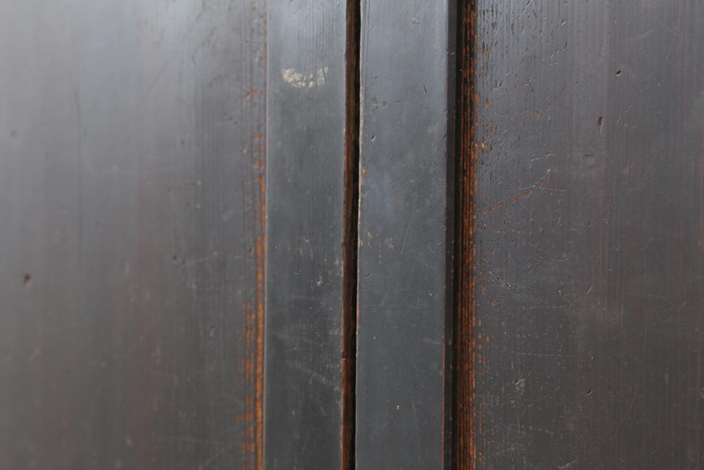 アンティーク建具　和製アンティーク　明治期　一枚板　格調高い和を演出する板戸2枚セット(建具、引き戸)(R-044163)