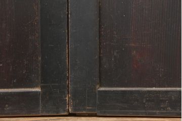 アンティーク建具　和製アンティーク　明治期　一枚板　格調高い和を演出する板戸2枚セット(建具、引き戸)(R-044163)