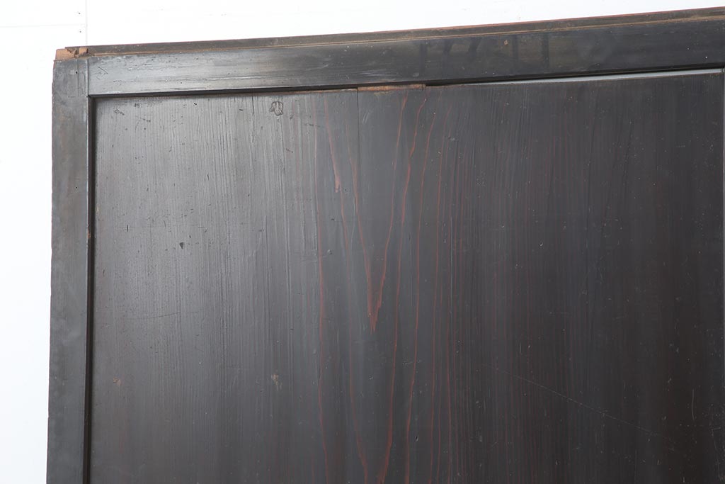 アンティーク建具　和製アンティーク　明治期　一枚板　格調高い和を演出する板戸2枚セット(建具、引き戸)(R-044163)